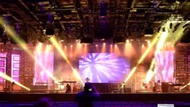 setting up a stage for a concert 