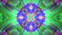Kaleidoscope Pattern - Bright Neon Forms	