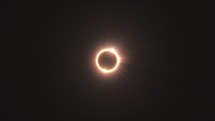 Total solar eclipse, alignment between sun, moon and earth. Seamless loop	