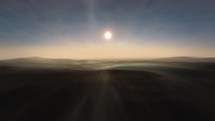 Flying Above the Mountains of Planet Earth at Fast Speed. Seamless loop	