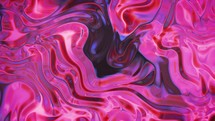 Silky Texture Of Bright Pink Colors Slowly Moving In Repetition. Abstract Liquid Visuals.	