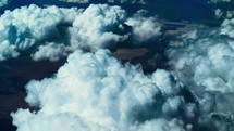 Clouds from above, flyover cloud formation shot