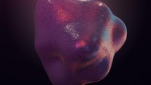 3D Abstract Purple and Pink Blob Morphing, Seamless Loop, Textured Slime, Wet Surface, Bio Tech, Seamless Loop, Slow Motion