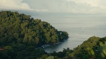 Timelapse of clouds moving over the tropical rainforest hills of and Coast Costa Rica