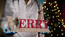 Merry Christmas celebration inside a hospital 