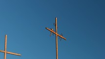 Religious Cross leading the Christians in the Sky 