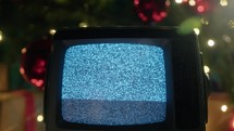 Interferences inside a vintage television screen 