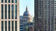 Drone footage of St. Paul's Cathedral in London