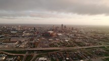 Sunrise Over Indianapolis Indiana Drone Aerial