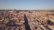 Aerial Cinematic drone downtown Piazza Rome Italy 