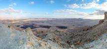 The Ramon crater, the biggest crater in Israel. it is a part of the Paran desert which is one of the places  where the people of Israel go through in the Exodus.