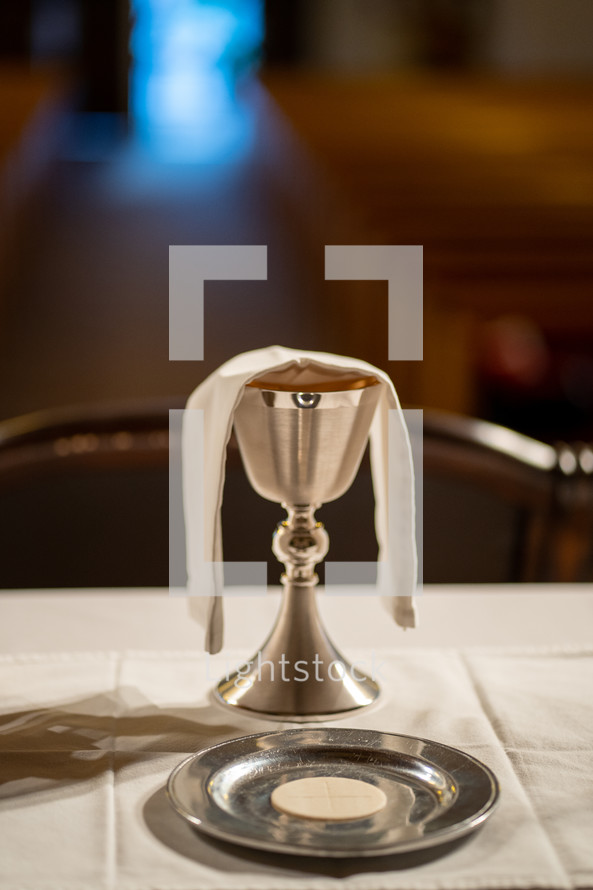 chalice and host for communion 