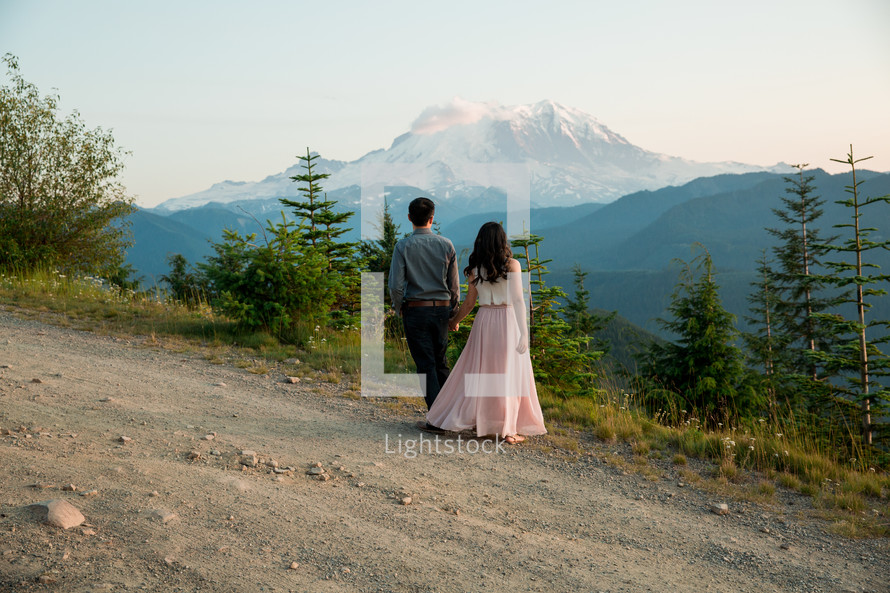 an engagement portrait at Mount Rainier National Park 