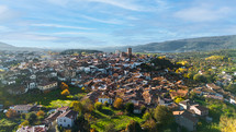 panoramic view of the village of Hervas in Caceres, Spain.