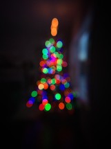 bokeh lights from a Christmas tree