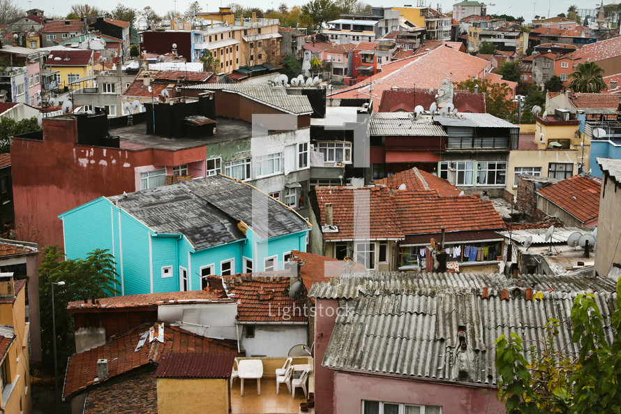roofs in Istanbul, Turkey 