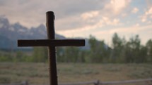 Old Chapel Cross with Mountain View