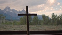 Old Chapel Cross with Mountain View