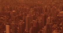 New York City skyline covered in Smog