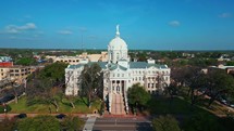 Aerial of Downtown Waco Texas Courthouse