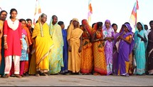 women in colorful clothing in India 