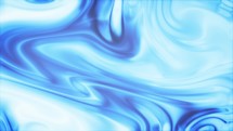 Dynamic Blue Color Liquids Smoothly Move On The Surface.	
