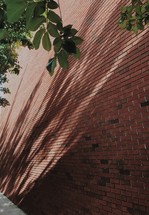 sunlight on a brick wall 