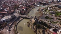 Aerial view of old Tbilisi
