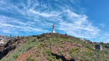 A Statue of Jesus Christ Atop a Mountain in Madeira