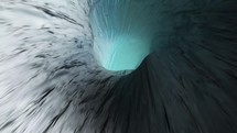 Reversing Seamless Motion Inside Infinite Frozen Ice Cave Tunnel. abstract	