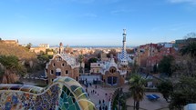 Park Güell Guell Barcelona Spain - Gardens and Architectural Elements on Carmel Hill by Antoni Gaudí