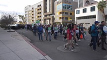 People marching in a pro-life rally, downtown Tucson - 2024