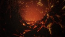 Molten Magma Lava In Seamless Loop. 3D Animation	