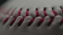 Dramatic, cinematic macro texture shots of a baseball