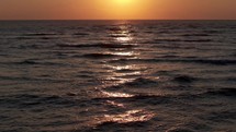 The sun rising on the Atlantic Ocean coast of South Carolina