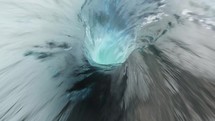 Backward Seamless Motion Inside Ice Cave Tunnel. abstract	