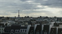 Timelapse of clouds over Paris and Eiffel Tower