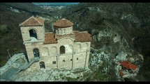 drone view of an historic castle 