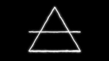 Air Triangle Alchemical Symbol On Black