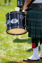 Scottish drum with grassy background