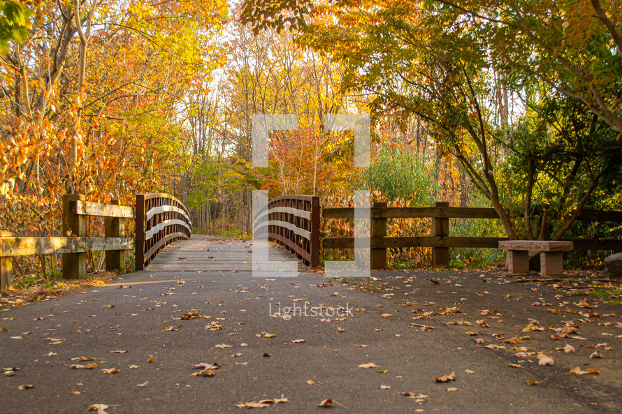 bridge outdoors in fall 