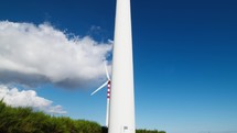 The Wind turbine making clean energy in the mountains