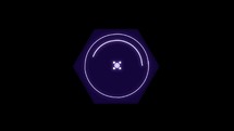 Circle transforming into a purple Rhombus HUD