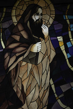 Stained Glass window of Jesus 