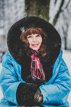 woman wearing a thick winter coat