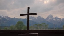 Old Chapel Cross with Mountain View