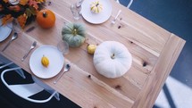fall dinner party table setup 