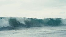 Pacific Ocean waves on a beautiful day in a tropical country