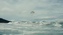 Pacific Ocean waves on a beautiful day in a tropical country