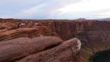 People enjoying the view at a scenic canyon overlook